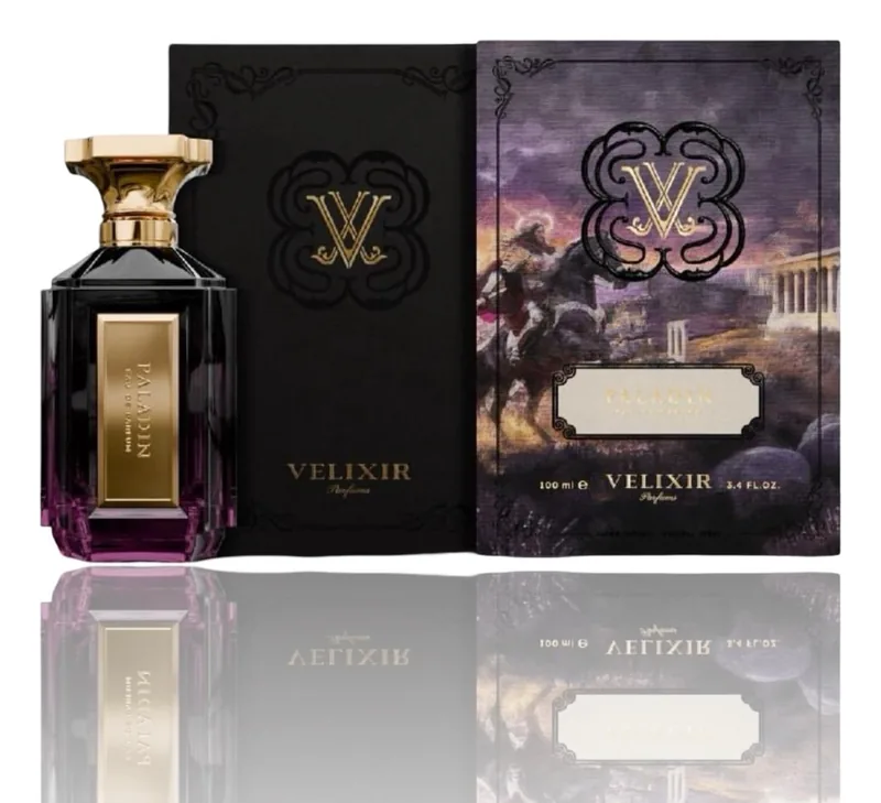 Velixir Paladin bottle and box